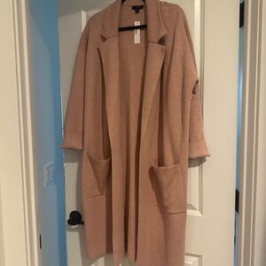 NWT J. Crew Heather Blush Shawl Collar Sweater Coat